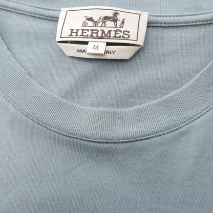 Piqures Sellier 半袖Tシャツ コットン ブルーグレー エルメス トップス HERMES
