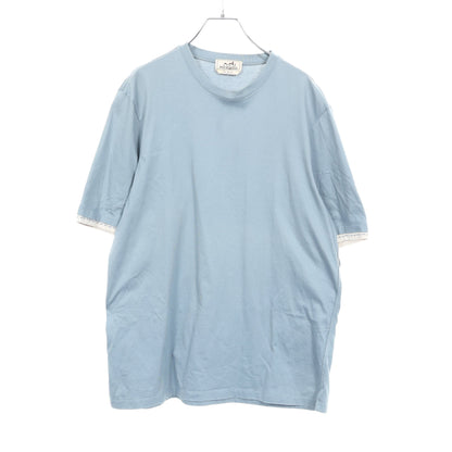 Piqures Sellier 半袖Tシャツ コットン ブルーグレー エルメス トップス HERMES