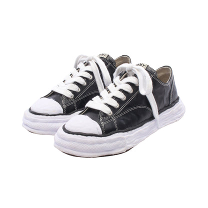 PETERSON23 OG Sole Wrinkled Leather Low-top Sneakers スニーカー レザー ブラック ホワイト メゾンミハラヤスヒロ