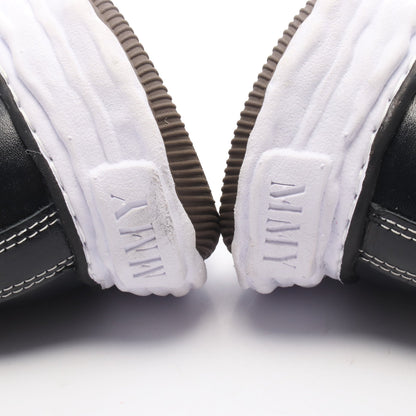 PETERSON23 OG Sole Wrinkled Leather Low-top Sneakers スニーカー レザー ブラック ホワイト メゾンミハラヤスヒロ