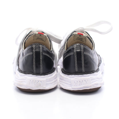 PETERSON23 OG Sole Wrinkled Leather Low-top Sneakers スニーカー レザー ブラック ホワイト メゾンミハラヤスヒロ