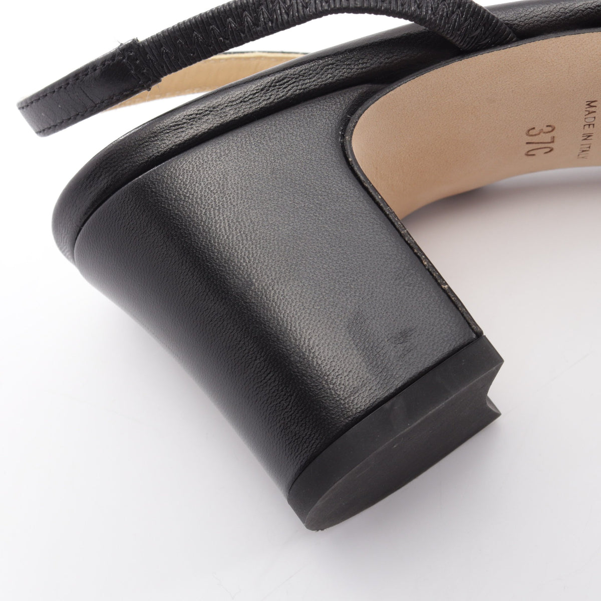 ココマーク スリングバック パンプス レザー ブラック シャネル シューズ CHANEL