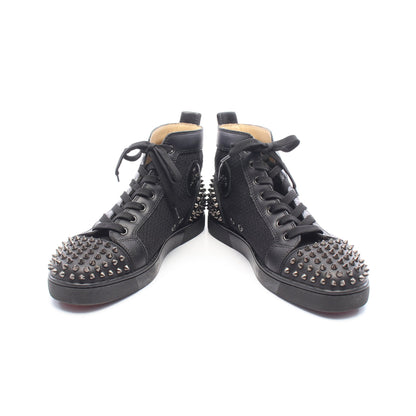 LOUIS SPIKES ハイカットスニーカー ファブリック レザー ブラック クリスチャンルブタン