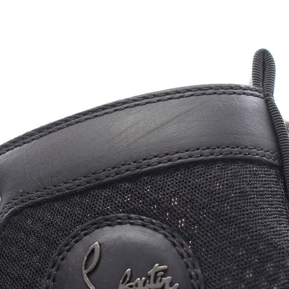 LOUIS SPIKES ハイカットスニーカー ファブリック レザー ブラック クリスチャンルブタン
