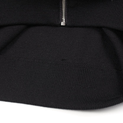 フード付き 切替 パーカー ダウンジャケット ウール ナイロン コットン ブラック モンクレール アウター MONCLER