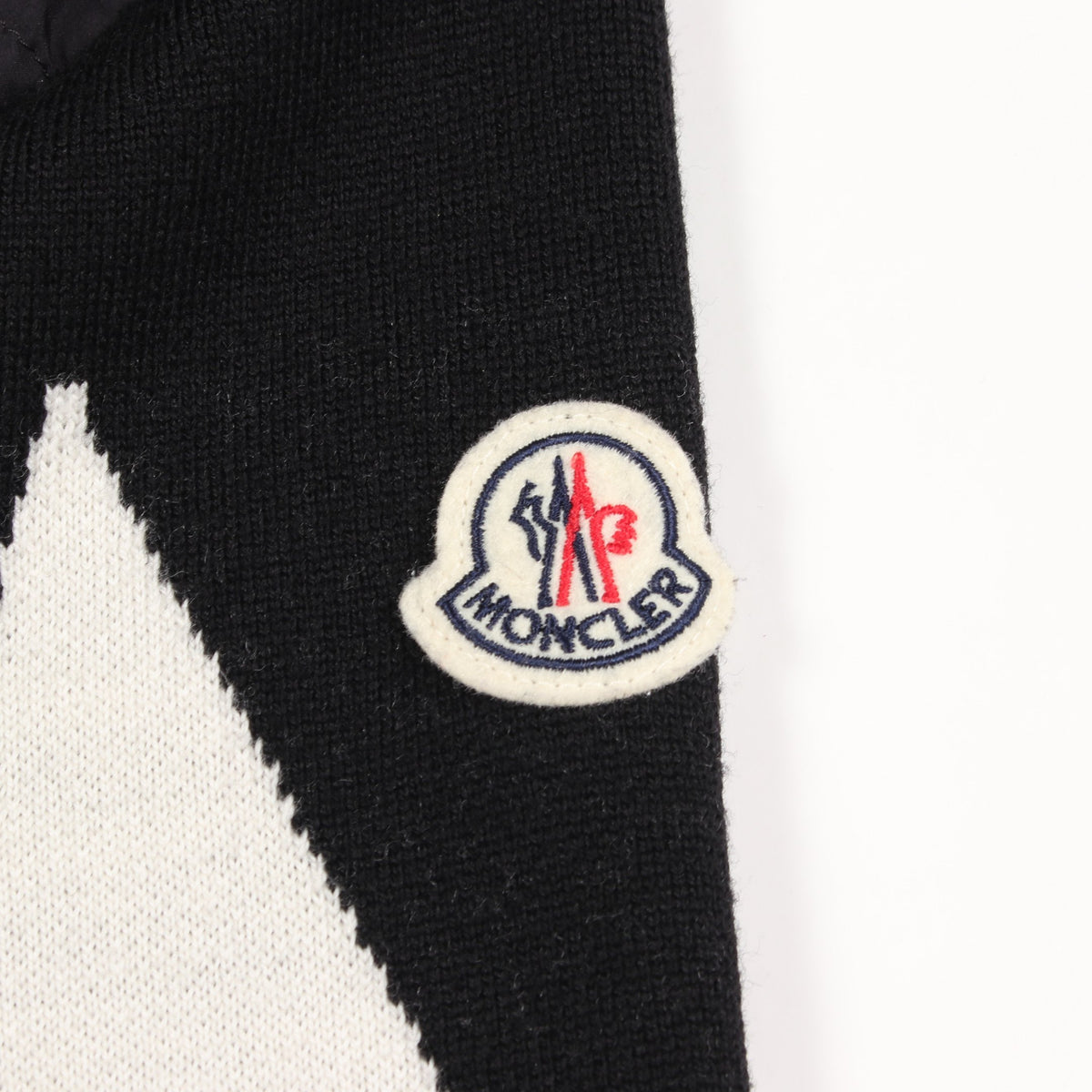 フード付き 切替 パーカー ダウンジャケット ウール ナイロン コットン ブラック モンクレール アウター MONCLER