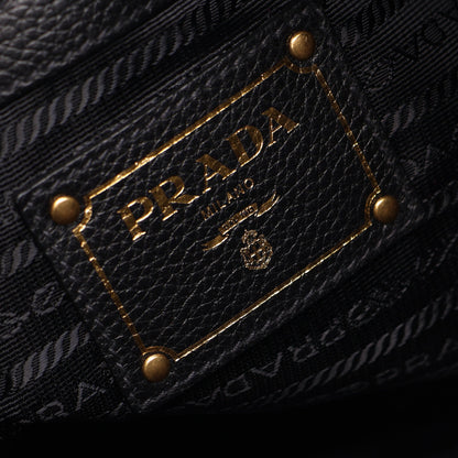 VIT.DAINO ワンショルダーバッグ レザー ブラック プラダ バッグ PRADA
