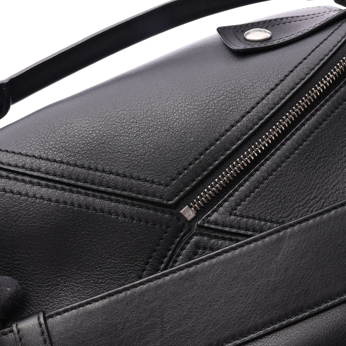 パズル バイカー バッグ スモール 2WAY ハンドバッグ レザー ブラック ロエベ バッグ LOEWE