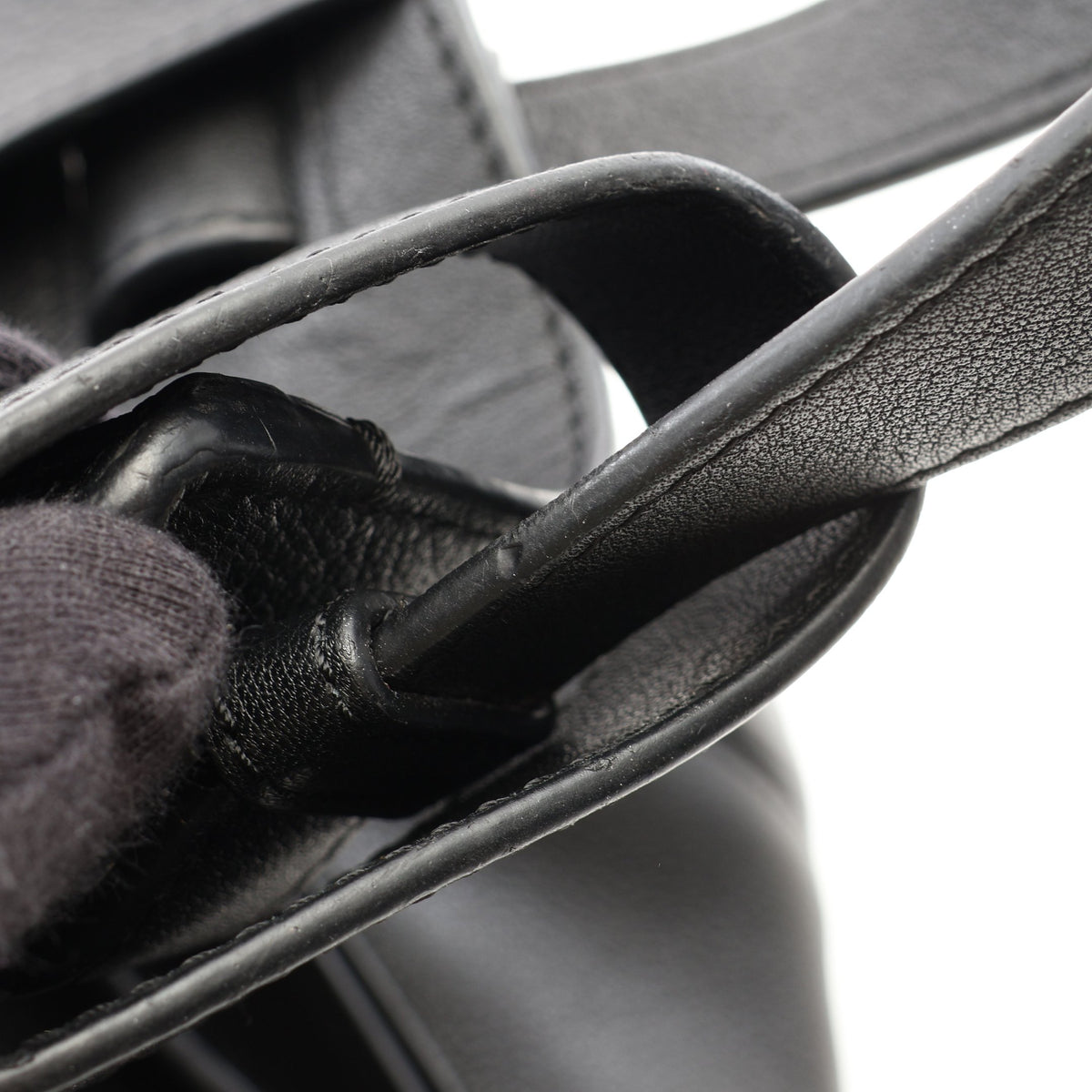 HAMMOCK MEDIUM ハンモック ミディアム 2WAY ハンドバッグ レザー ブラック ロエベ