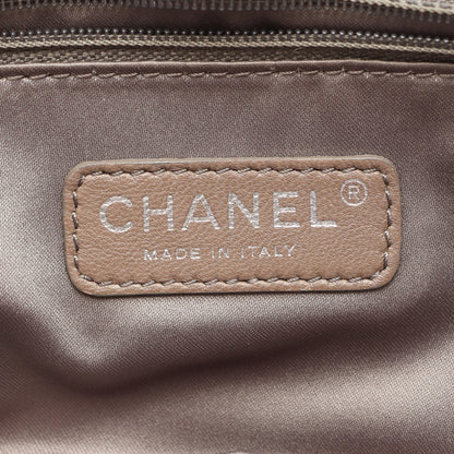 マトラッセ レインカバー付 Wチェーンショルダーバッグ ラムスキン ブラック シルバー金具 シャネル