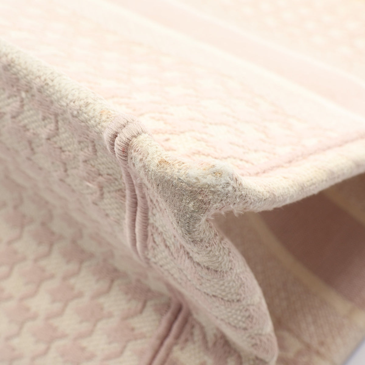 BOOK TOTE ブックトート ミディアム 千鳥格子 ハンドバッグ トートバッグ キャンバス ピンク ホワイト クリスチャンディオール