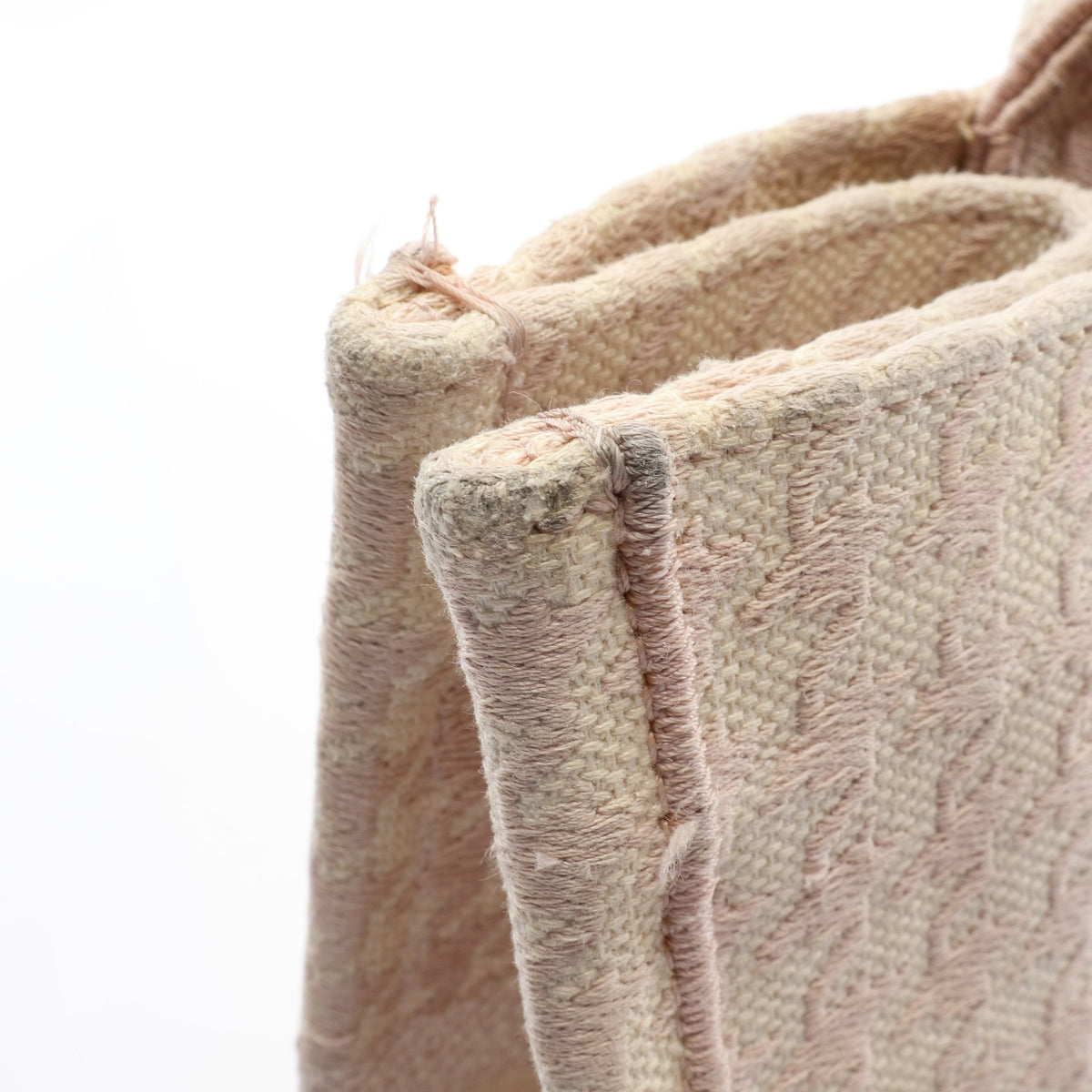BOOK TOTE ブックトート ミディアム 千鳥格子 ハンドバッグ トートバッグ キャンバス ピンク ホワイト クリスチャンディオール