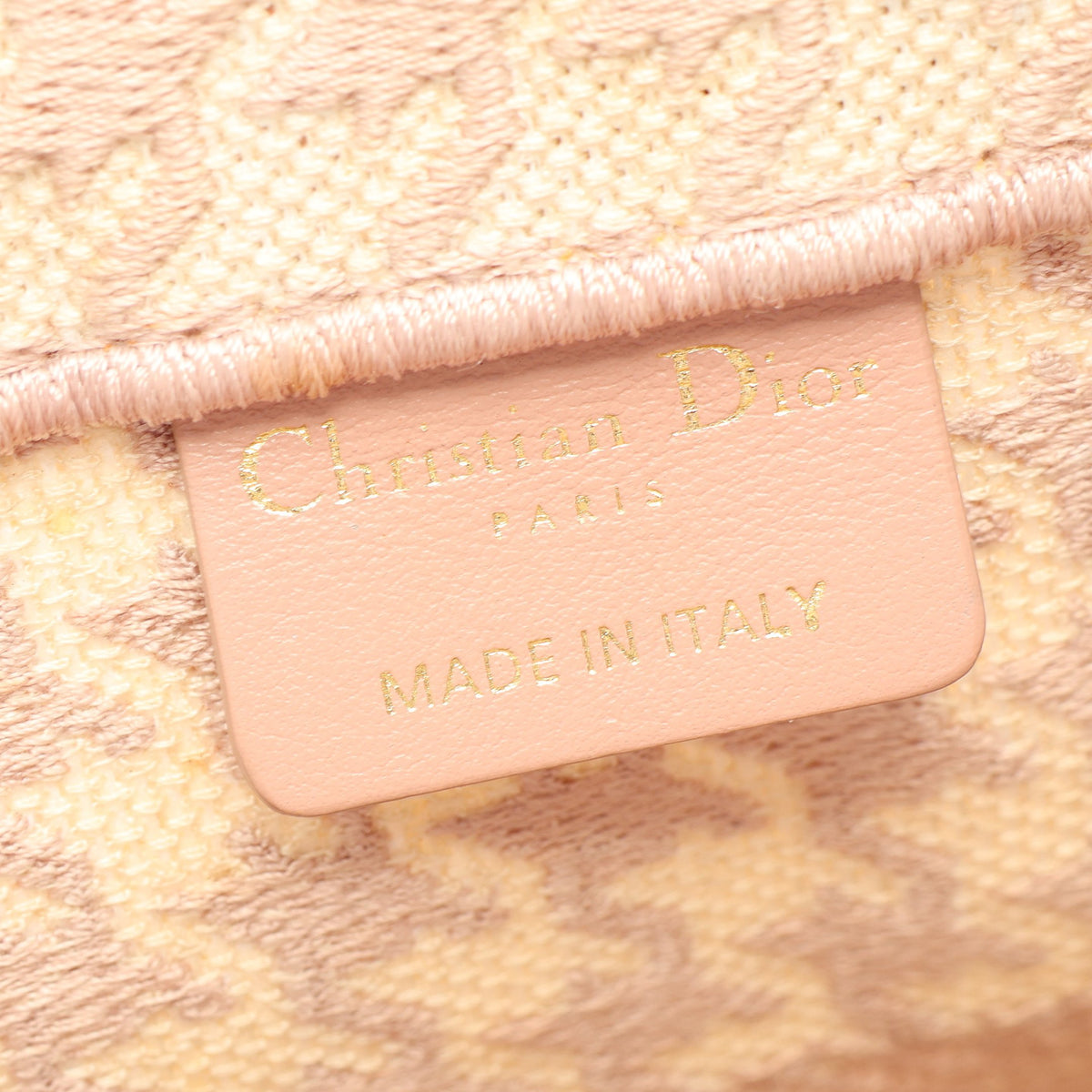 BOOK TOTE ブックトート ミディアム 千鳥格子 ハンドバッグ トートバッグ キャンバス ピンク ホワイト クリスチャンディオール