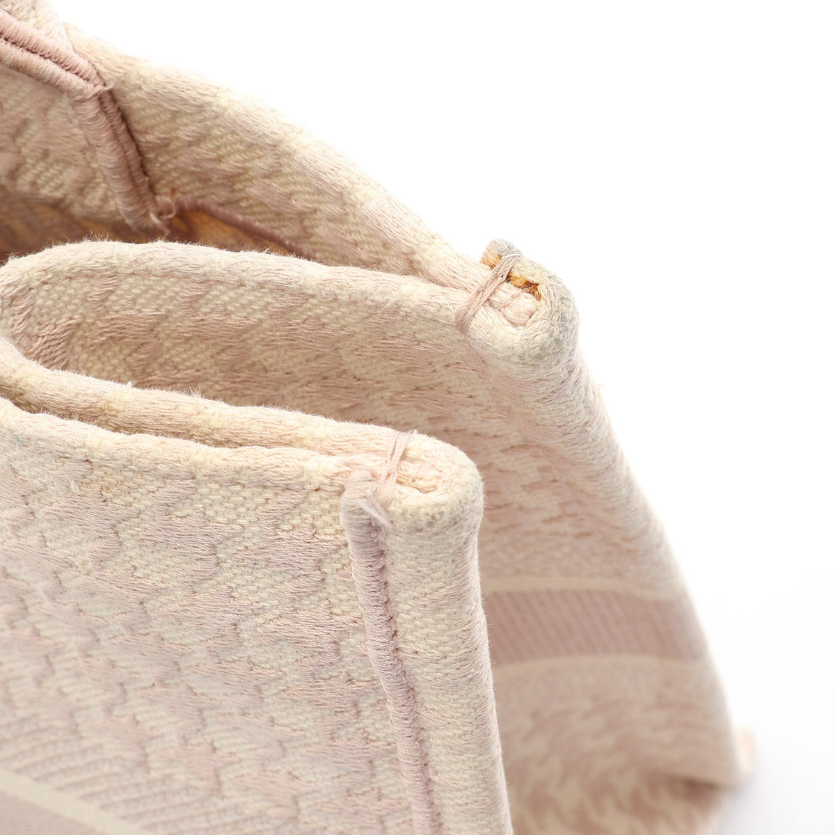 BOOK TOTE ブックトート ミディアム 千鳥格子 ハンドバッグ トートバッグ キャンバス ピンク ホワイト クリスチャンディオール