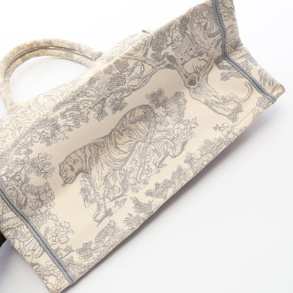 BOOK TOTE ブックトート ミディアム トワル ドゥ ジュイ ハンドバッグ トートバッグ キャンバス グレー アイボリー クリスチャンディオール
