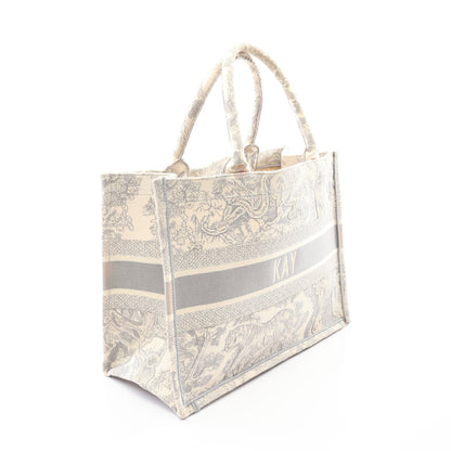 BOOK TOTE ブックトート ミディアム トワル ドゥ ジュイ ハンドバッグ トートバッグ キャンバス グレー アイボリー クリスチャンディオール