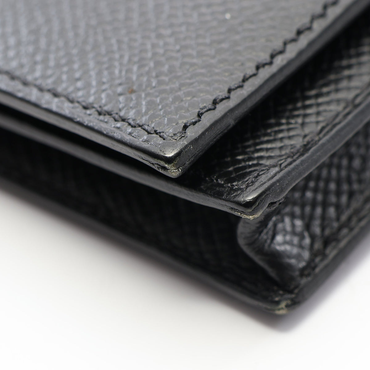 ベアンスフレ 二つ折り長財布 ヴォーエプソン ブラック ゴールド金具 A刻印 エルメス