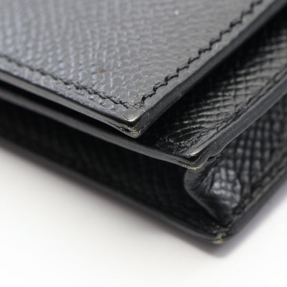 ベアンスフレ 二つ折り長財布 ヴォーエプソン ブラック ゴールド金具 A刻印 エルメス