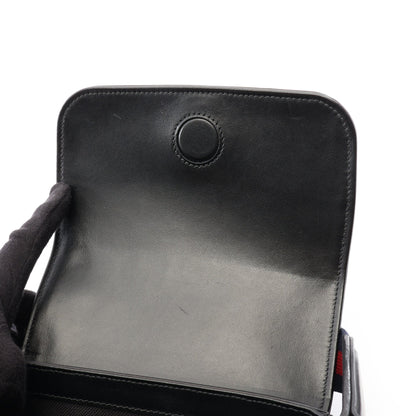 GGスーパー ミニバッグ シェリーライン GGスプリーム ショルダーバッグ PVC レザー ブラック グッチ