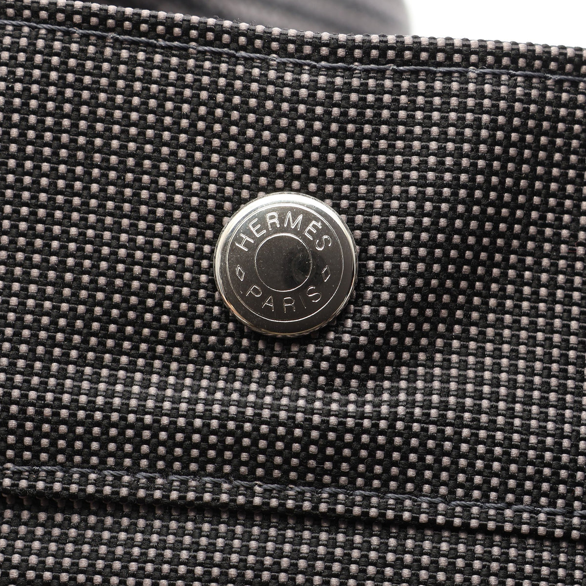 エールライン アドMM バックパック リュックサック ナイロンキャンバス グレー シルバー金具 エルメス