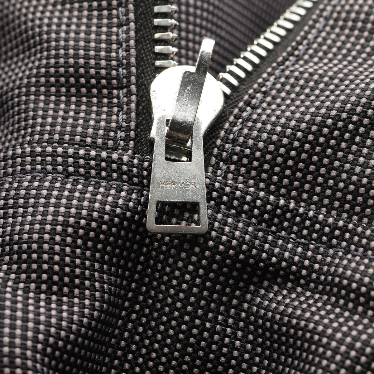 エールライン アドMM バックパック リュックサック ナイロンキャンバス グレー シルバー金具 エルメス