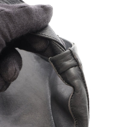 クルードセル ショルダーバッグ レザー ブラック シルバー金具 □M刻印 エルメス