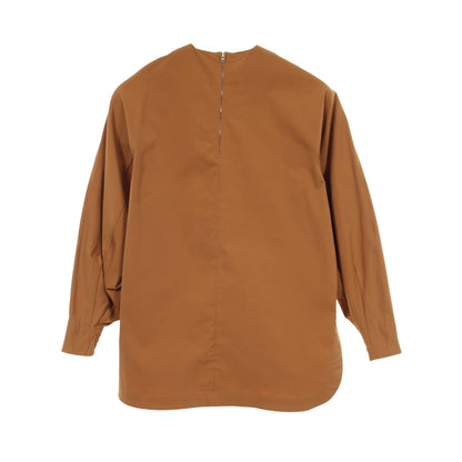 バックジップ 長袖 トップス ブラウン ハイク トップス HYKE