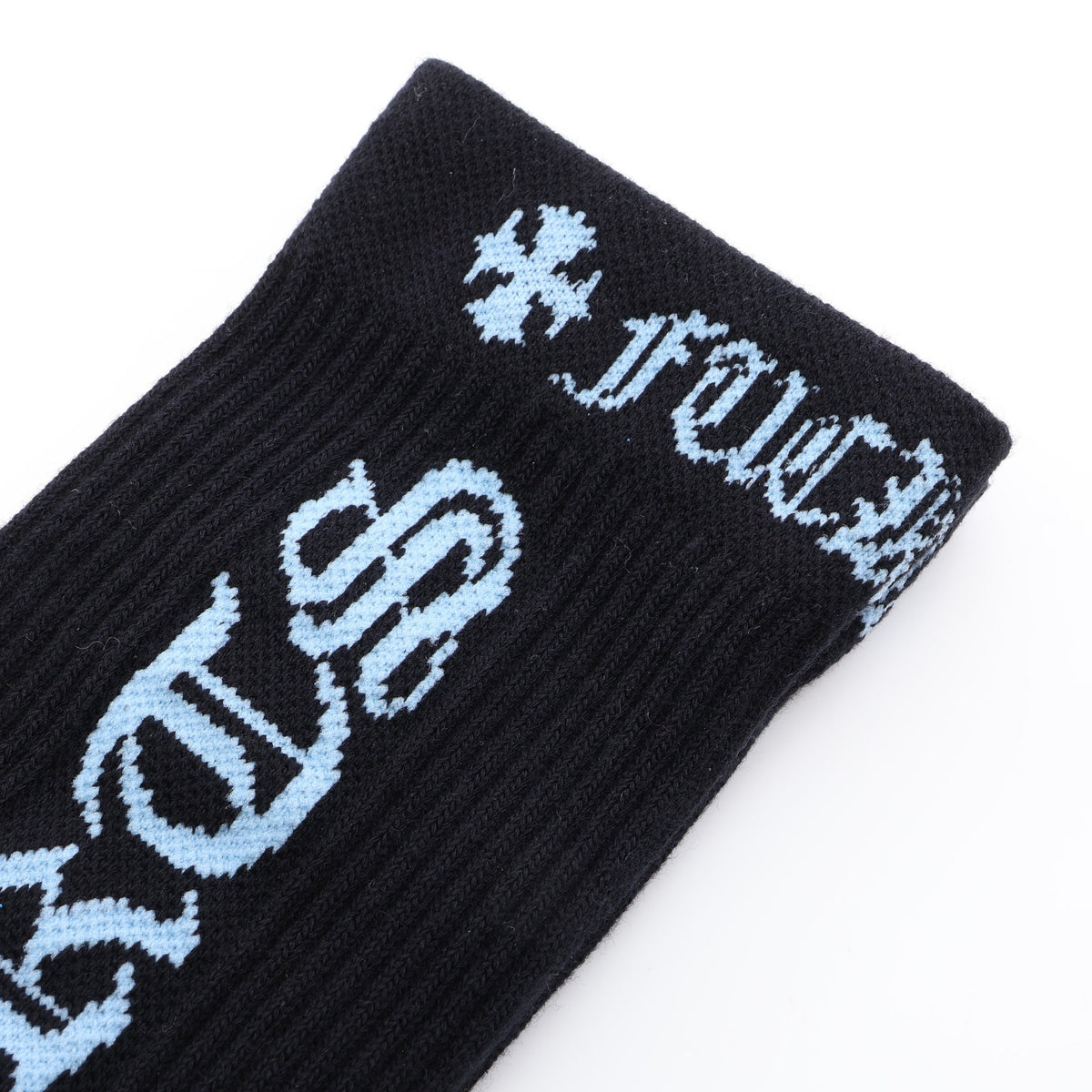 ロゴ 刺繍 ソックス 靴下 3足セット 小物 コットン ナイロン ブラック グレー マルチカラー クロムハーツ