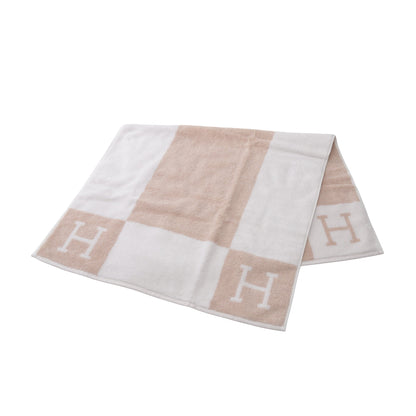 AVALON アヴァロン フェイスタオル タオル コットン ライトベージュ ホワイト エルメス 財布・小物 HERMES