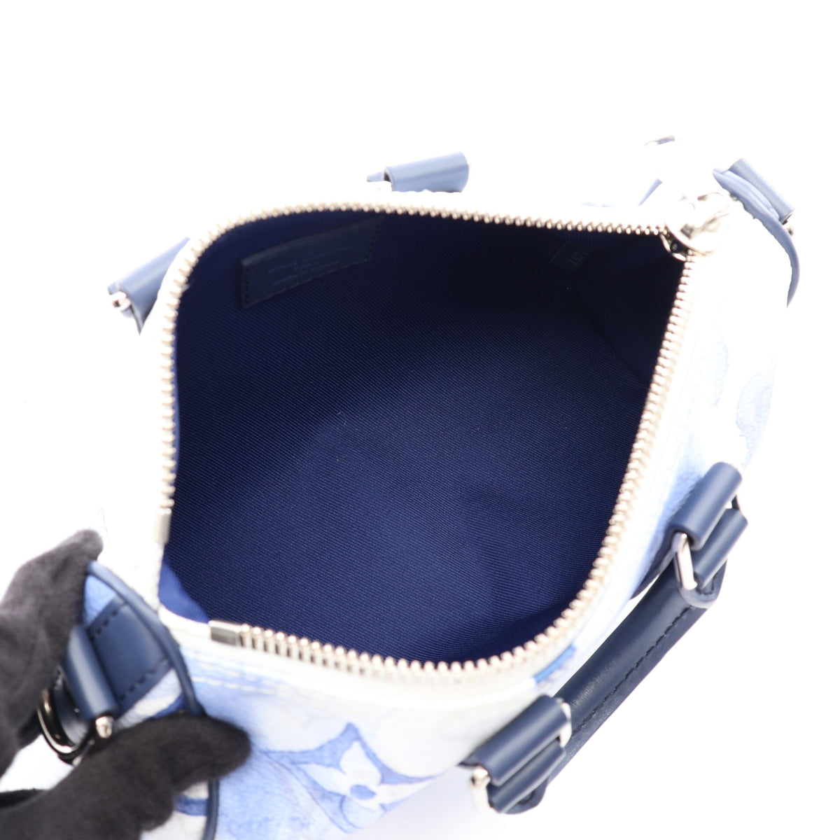 キーポル XS モノグラムウォーターカラー 2WAY ハンドバッグ PVC レザー ホワイト ネイビー マルチカラー ルイヴィトン