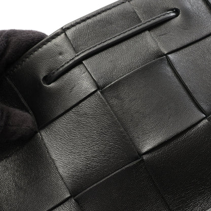 スモール カセット バケット ショルダーバッグ レザー ブラック ボッテガヴェネタ