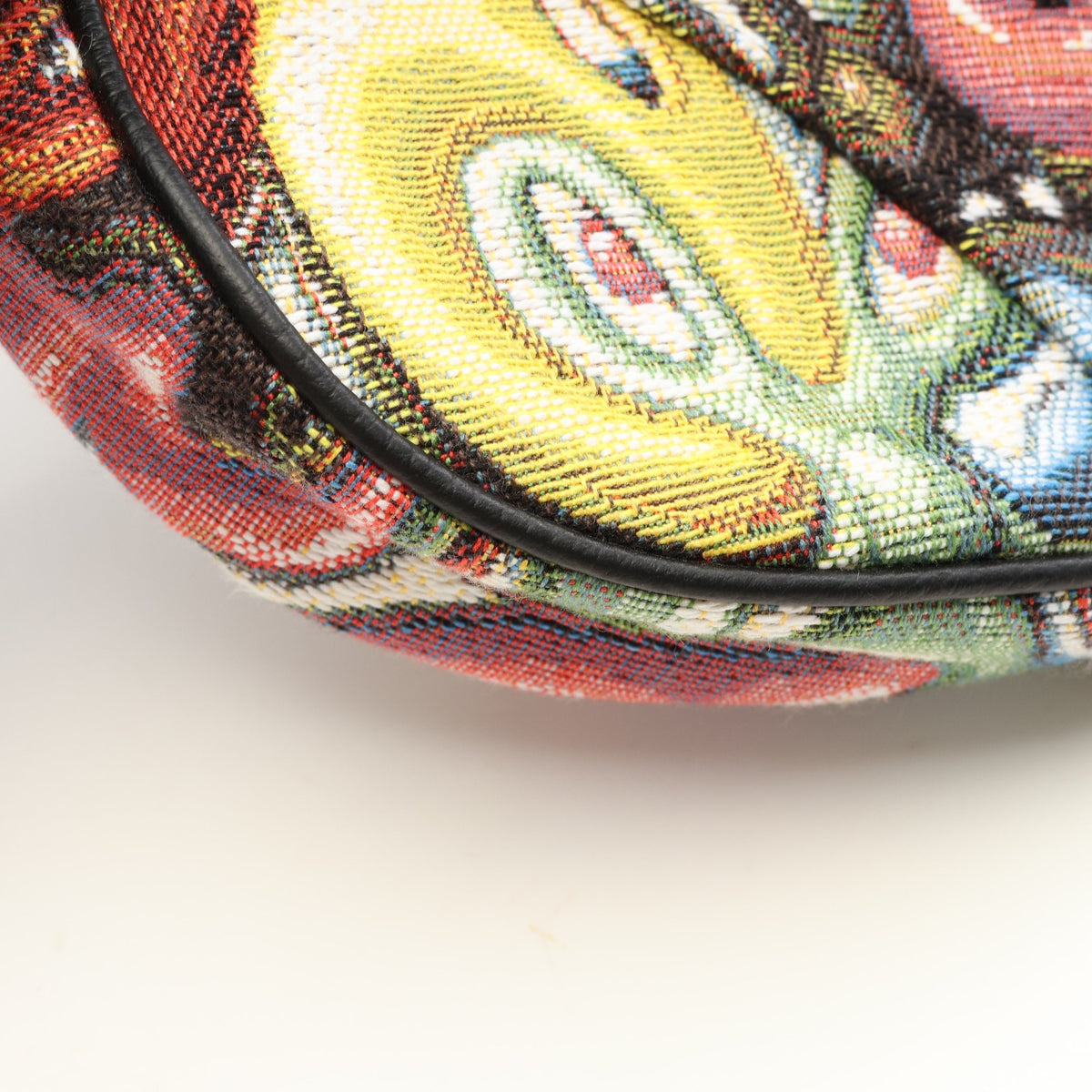 DIOR × KENNY SCHARF SADDLE サドル ボディバッグ キャンバス イエロー マルチカラー クリスチャンディオール