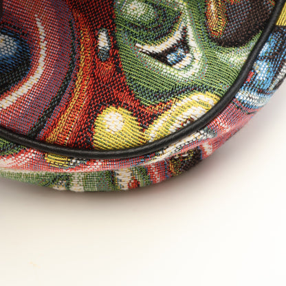 DIOR × KENNY SCHARF SADDLE サドル ボディバッグ キャンバス イエロー マルチカラー クリスチャンディオール