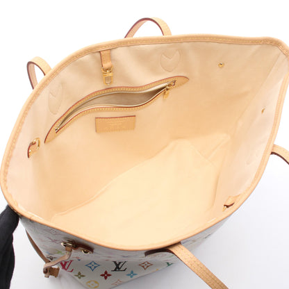 LV × TM ネヴァーフルMM モノグラムマルチカラー ショルダーバッグ トートバッグ PVC レザー ホワイト ルイヴィトン