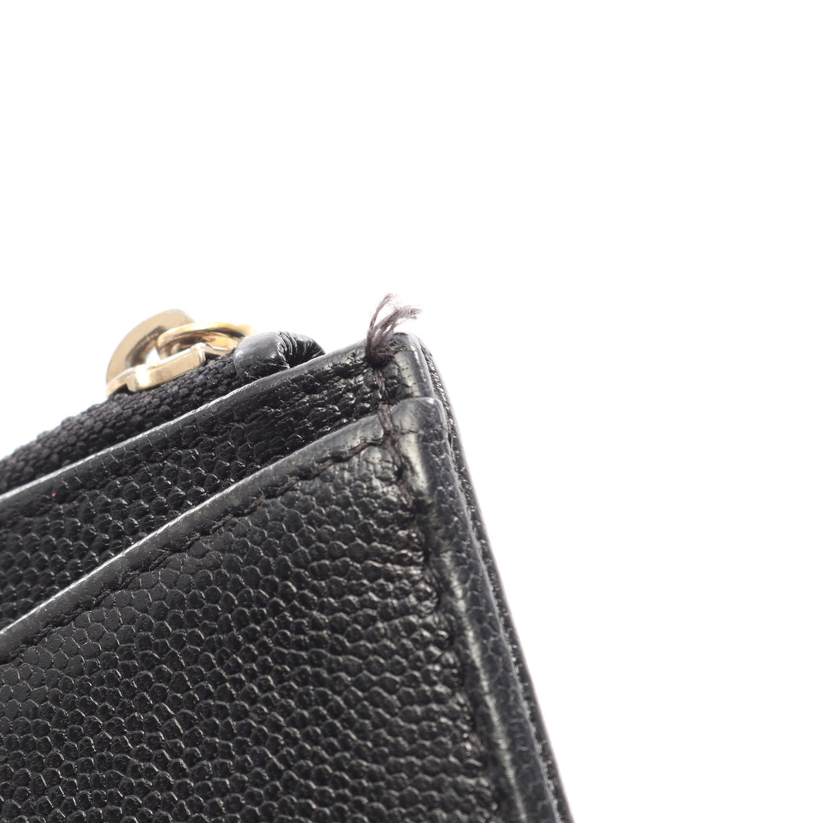 ココマーク 長財布 キャビアスキン ブラック ゴールド金具 シャネル