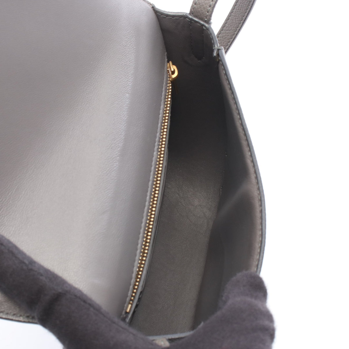 スモール トロッター ショルダーバッグ レザー グレー セリーヌ
