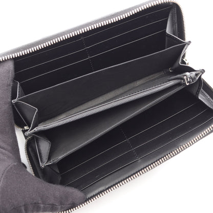 EDEN GGスプリーム ラウンドファスナー長財布 PVC レザー グレーベージュ ブラック グッチ
