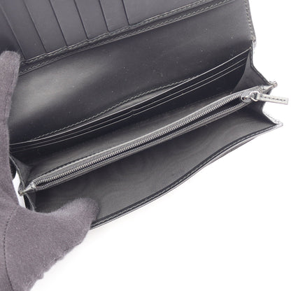 グッチシマ 二つ折り長財布 レザー ブラック グッチ