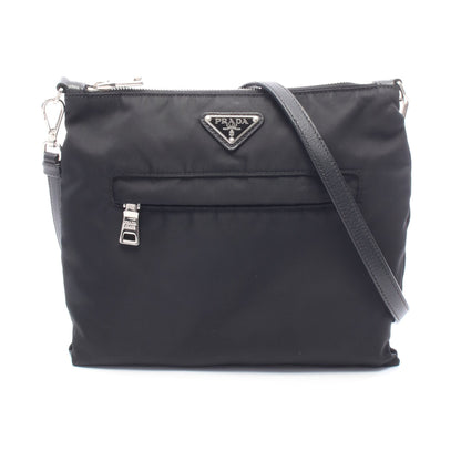 トライアングルロゴ ショルダーバッグ ナイロン レザー ブラック プラダ バッグ PRADA