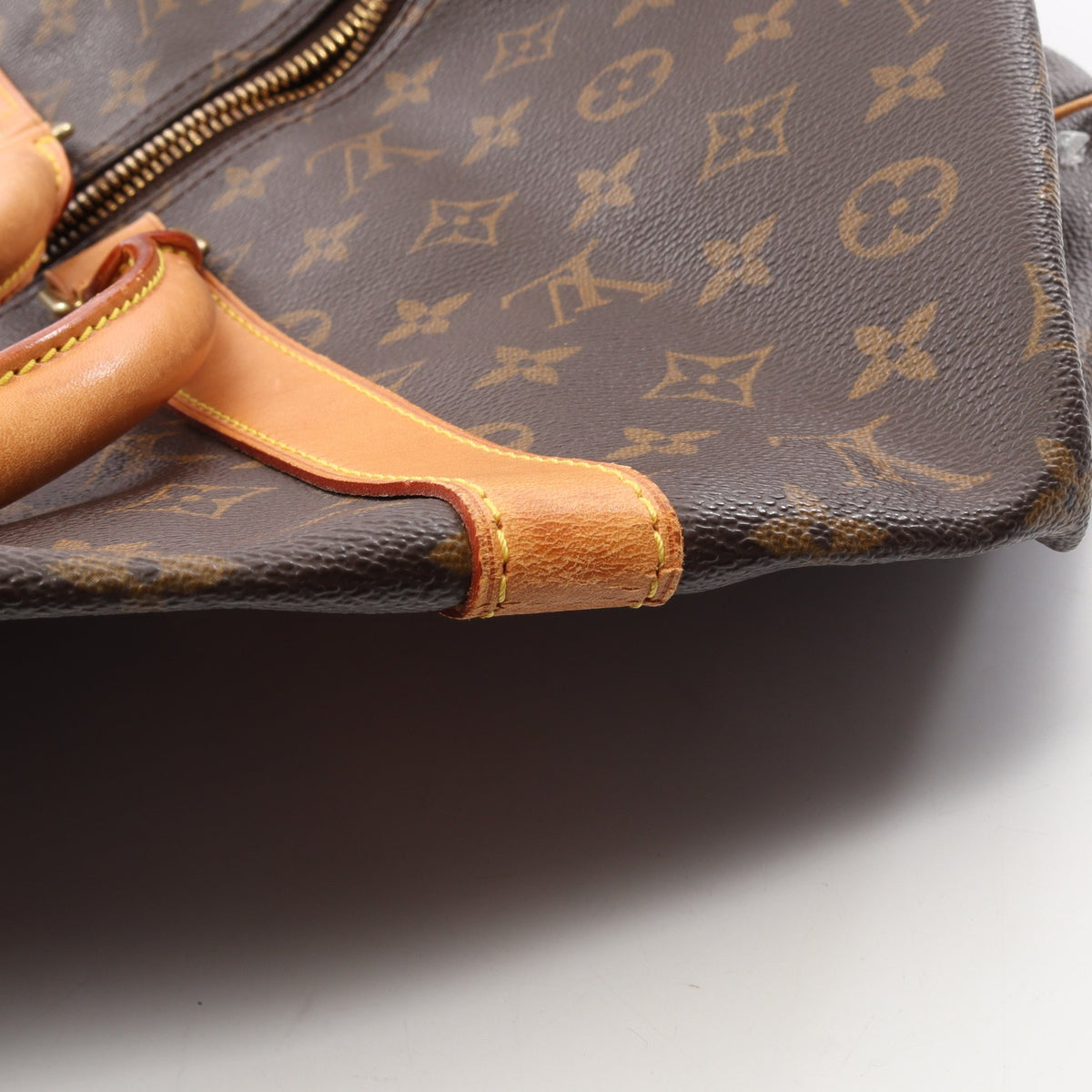 キーポル50 モノグラム ボストンバッグ PVC レザー ブラウン ルイヴィトン