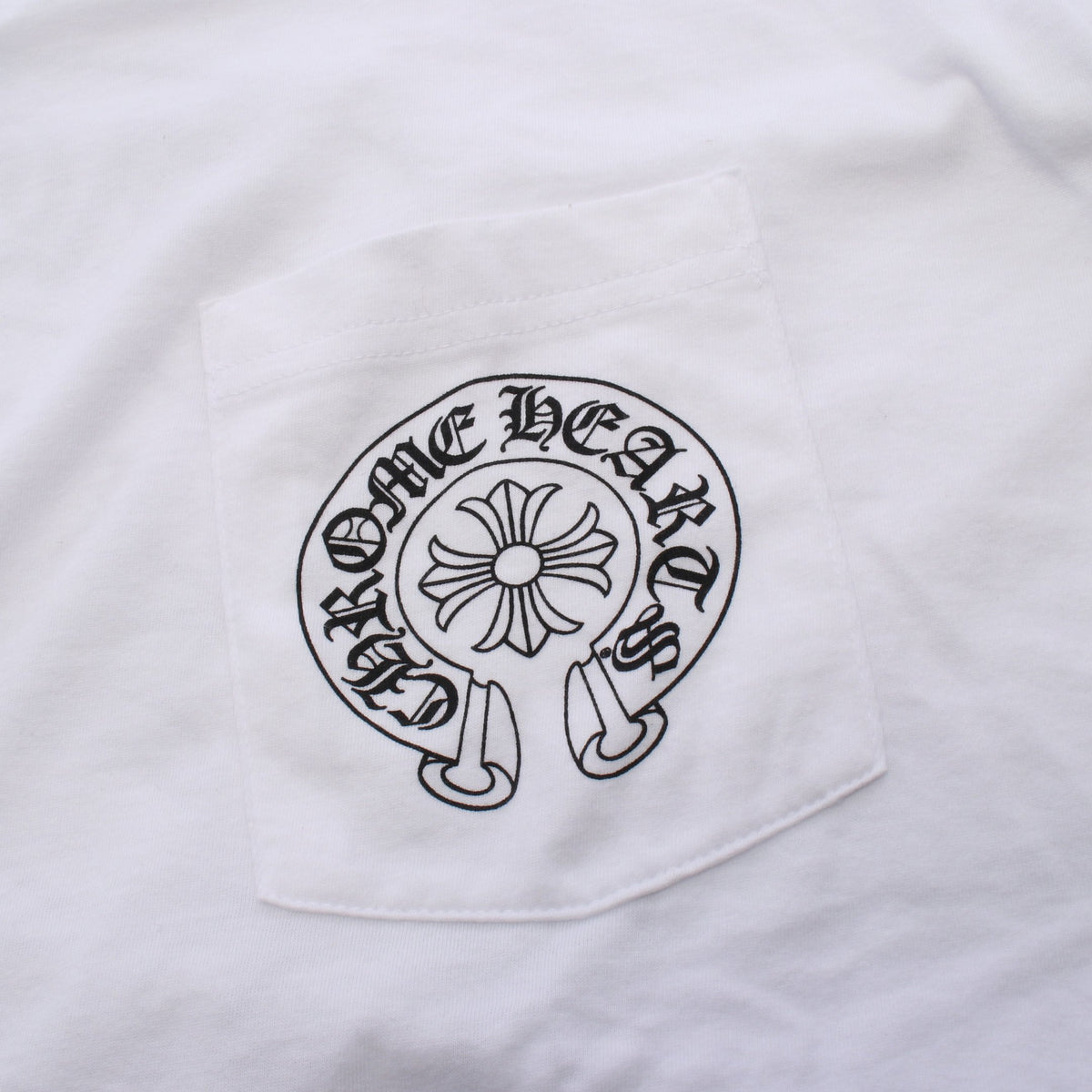 ホースシュー ポケット 半袖Tシャツ コットン ホワイト クロムハーツ