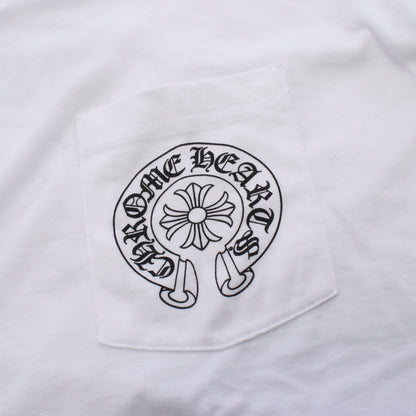 ホースシュー ポケット 半袖Tシャツ コットン ホワイト クロムハーツ
