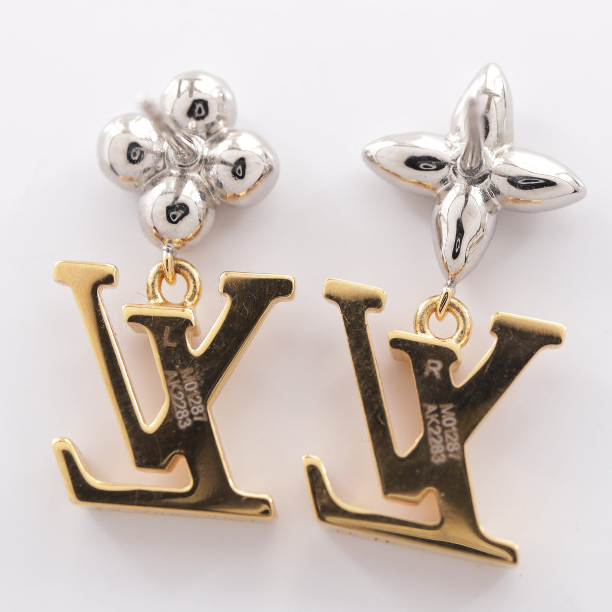 ピアス パンダント LV アイコニック フラワー ピアス GP ゴールド シルバー ルイヴィトン