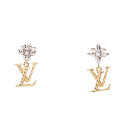 ピアス パンダント LV アイコニック フラワー ピアス GP ゴールド シルバー ルイヴィトン