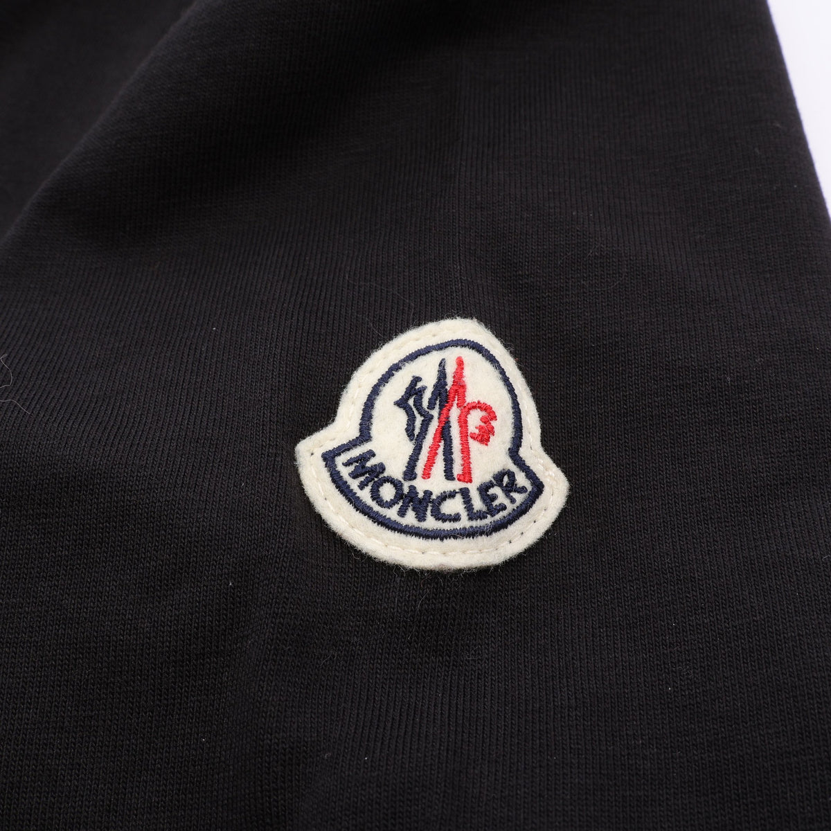 ポケット付き クルーネック 半袖Tシャツ コットン ブラック モンクレール