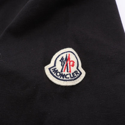 ポケット付き クルーネック 半袖Tシャツ コットン ブラック モンクレール