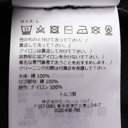 ポケット付き クルーネック 半袖Tシャツ コットン ブラック モンクレール