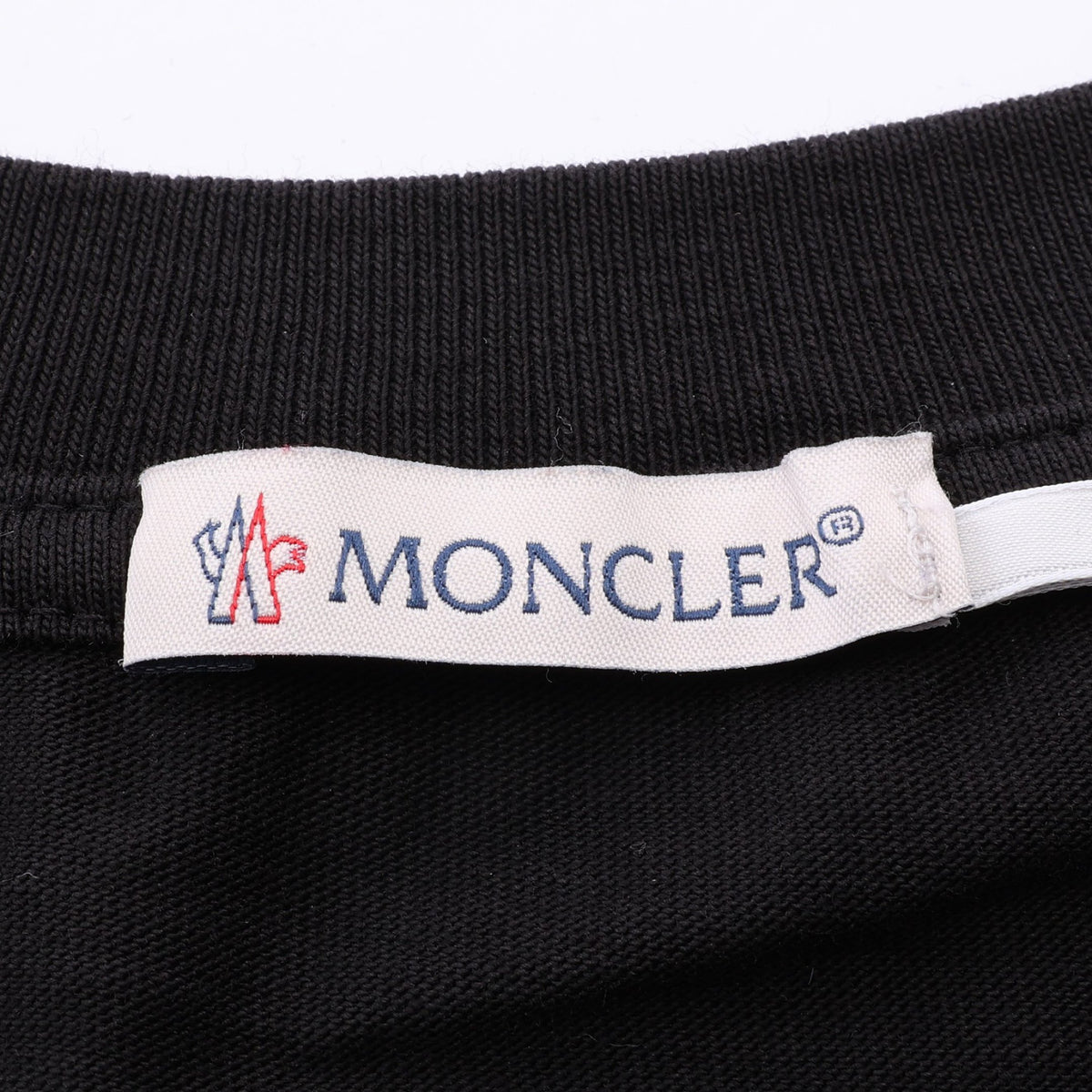 ポケット付き クルーネック 半袖Tシャツ コットン ブラック モンクレール