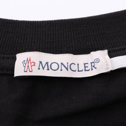 ポケット付き クルーネック 半袖Tシャツ コットン ブラック モンクレール