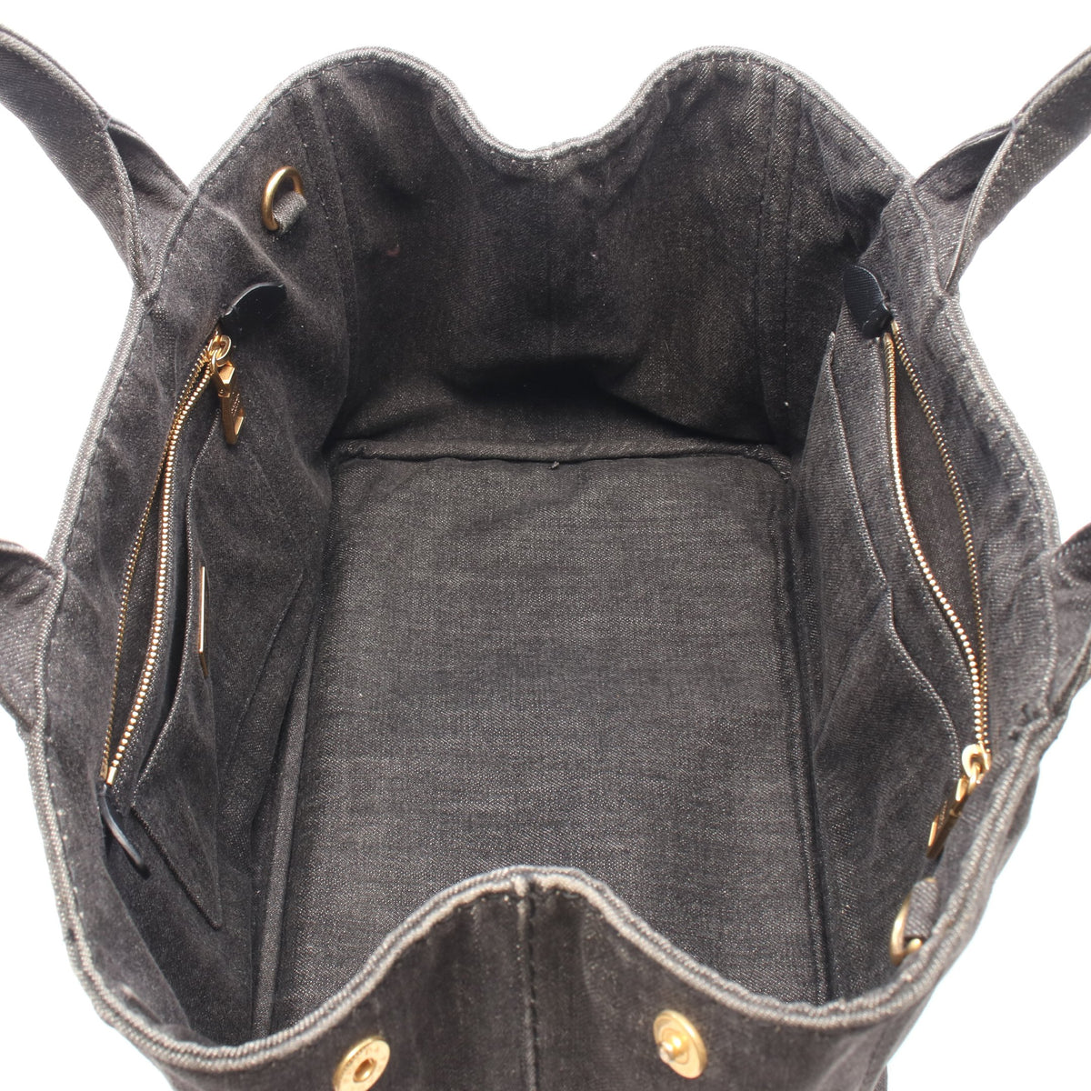 CANAPA カナパ 2WAY ハンドバッグ トートバッグ デニム ブラック プラダ